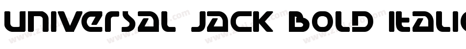 Universal Jack Bold Italic字体转换